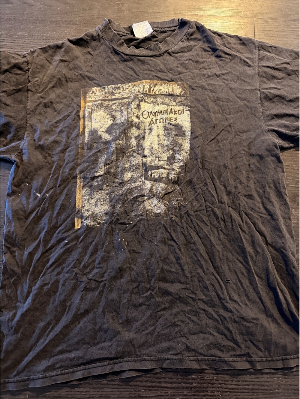 Vtg 1996 Centennial Olympic Games Greece Tee L